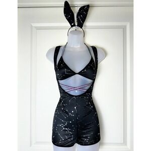 New Small Bunny Rave Galaxy Celestial‎ Outfit Garter Metallic Halloween Costume